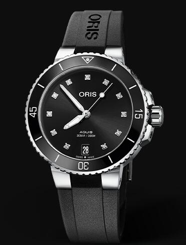 Oris Aquis Date Diamonds 36.5mm Replica Watch 01 733 7731 4194-07 4 18 64FC